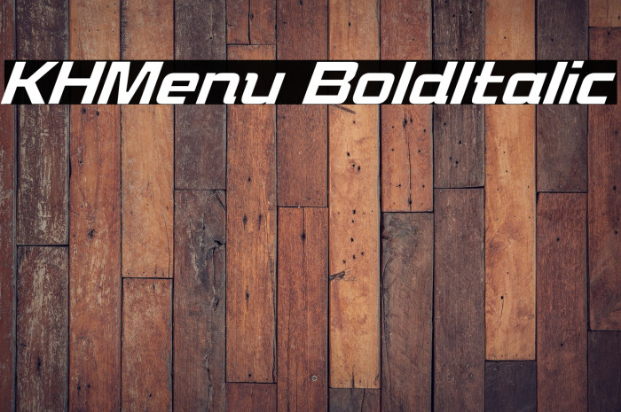 KHMenu BoldItalic Example 2