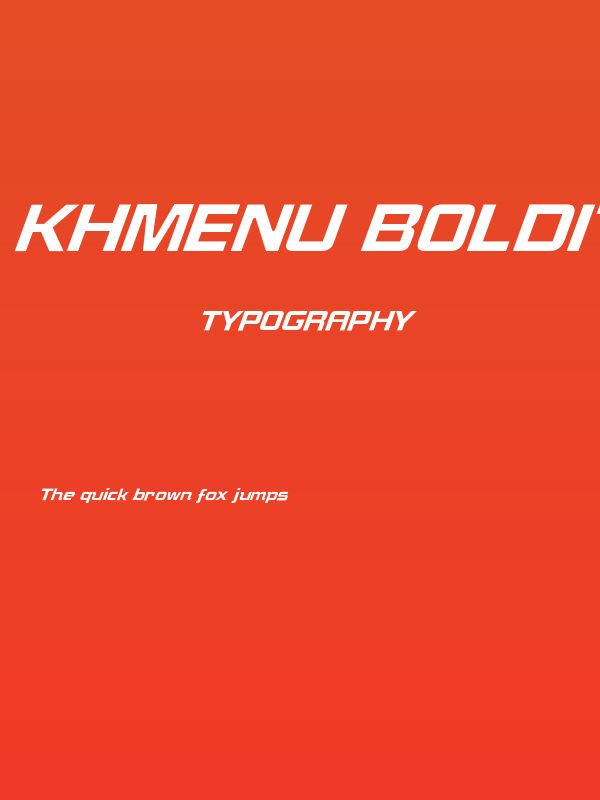 KHMenu BoldItalic Poster