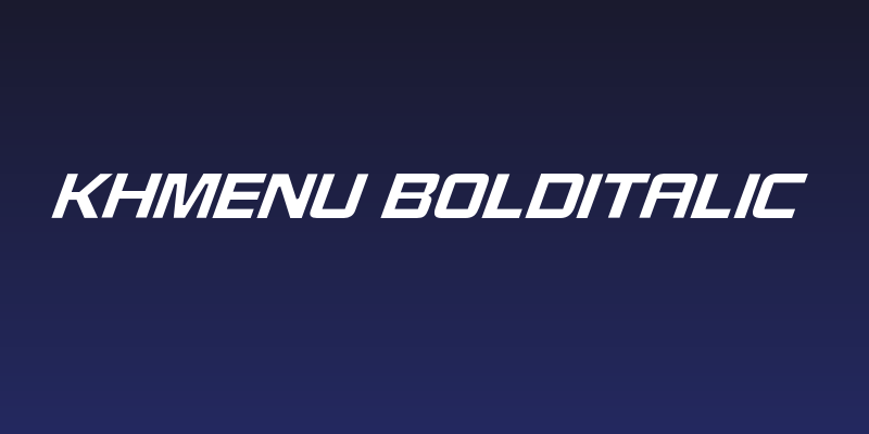 KHMenu BoldItalic Social Header