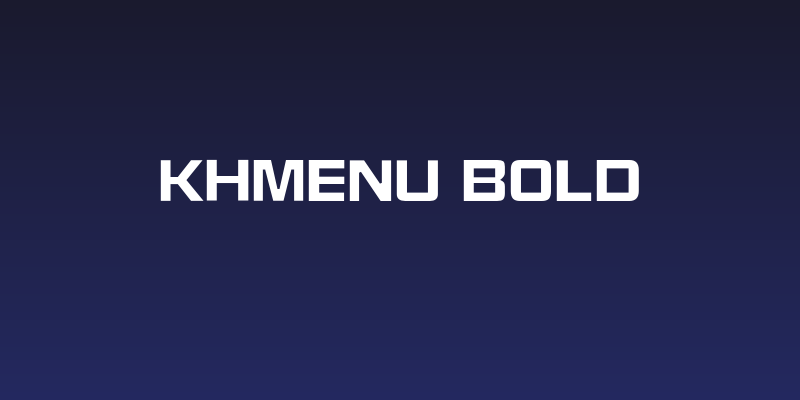 KHMenu Bold Social Header