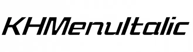 KHMenu Italic  Free Fonts Download