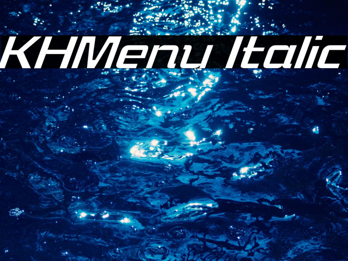 KHMenu Italic Example 1