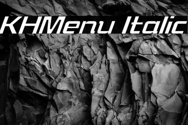 KHMenu Italic Font examples