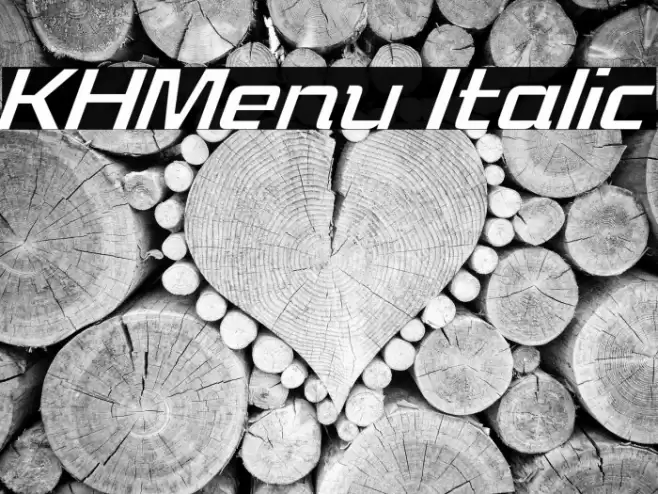 KHMenu Italic Font examples