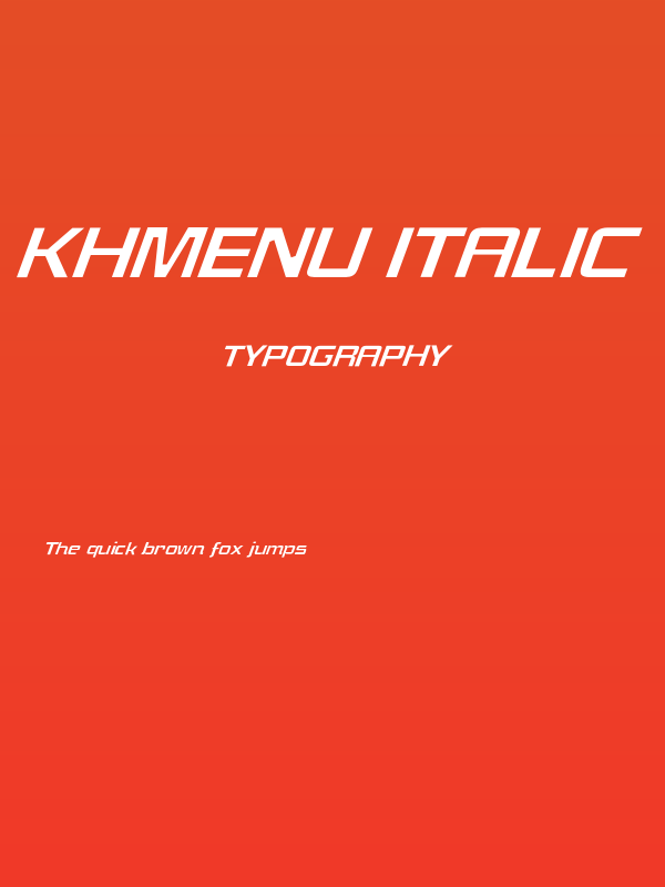 KHMenu Italic Poster