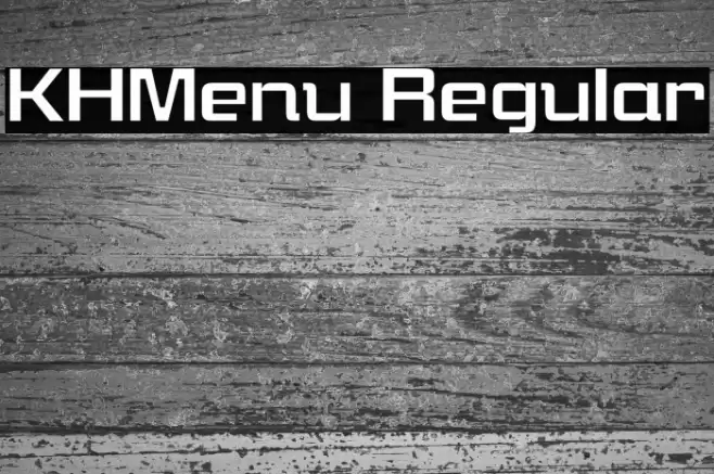 KHMenu Regular Font examples