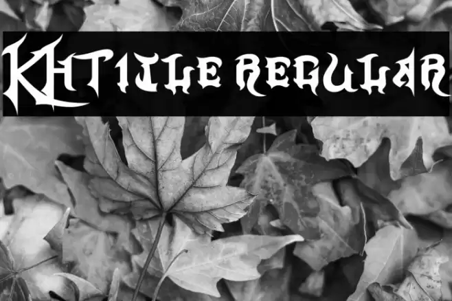 KHTitle Regular Font examples