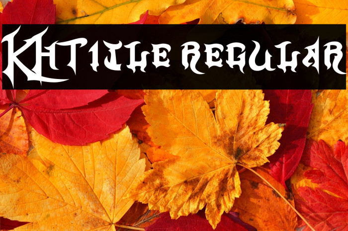 KHTitle Regular Example 2