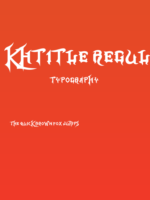 KHTitle Regular Poster