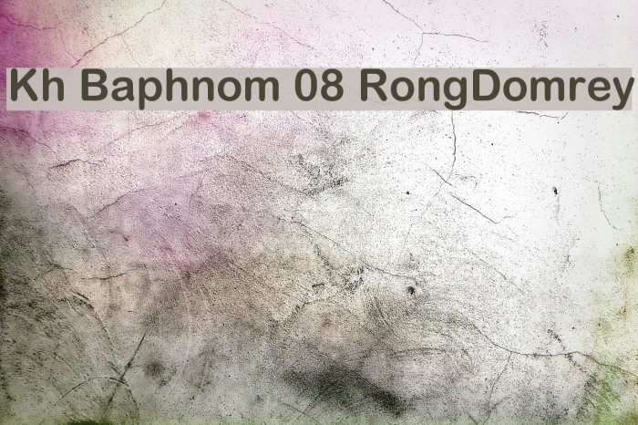 Kh Baphnom 08 RongDomrey Font examples