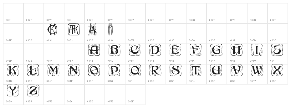 KhachaturianCaps Character Map