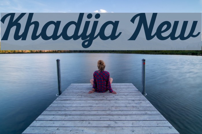 Khadija New Font examples