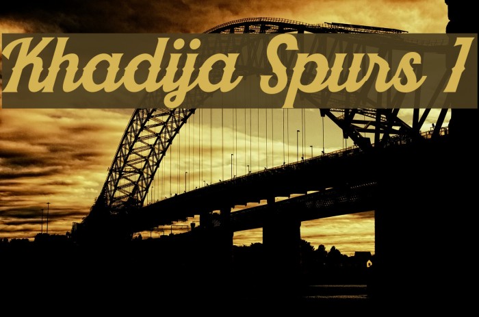 Khadija Spurs 1 Font examples