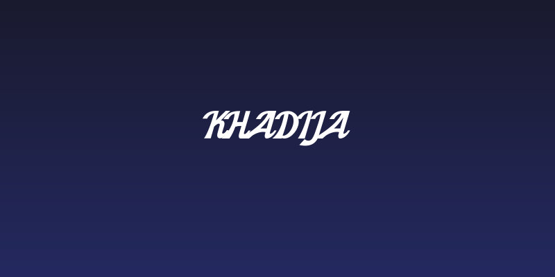 Khadija Social Header