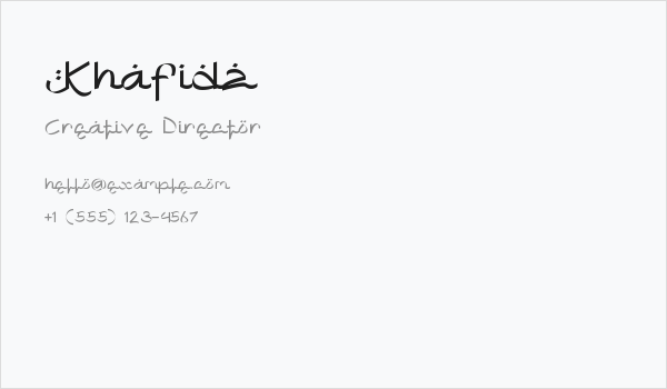 Khafidz Business Card