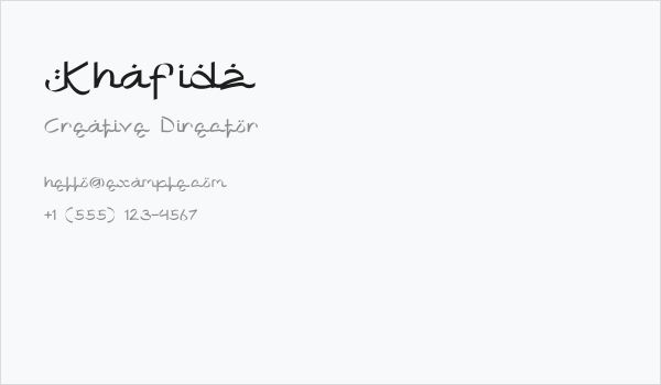 Khafidz Business Card