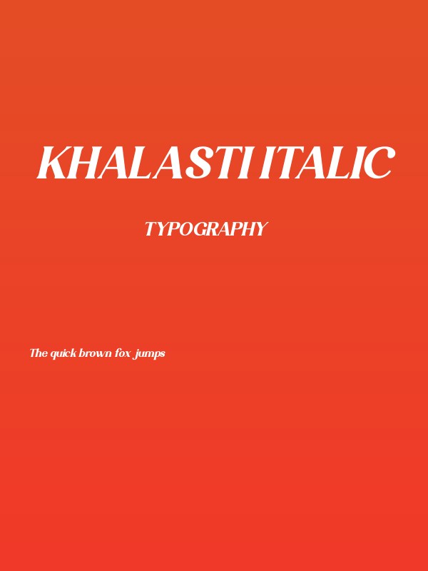 Khalasti Italic Poster