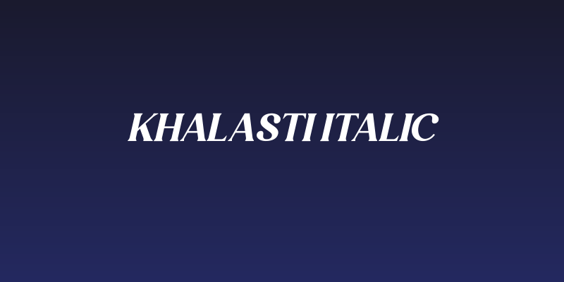 Khalasti Italic Social Header