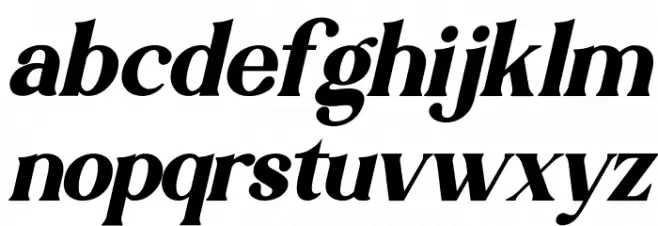 Khalasti Italic फ़ॉन्ट लोअरकेस