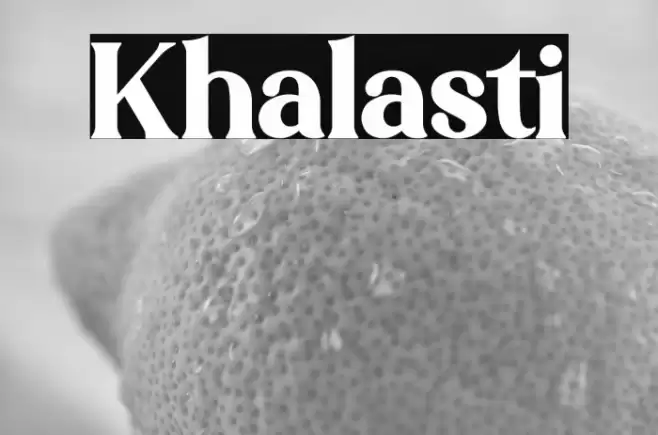 Khalasti Font examples
