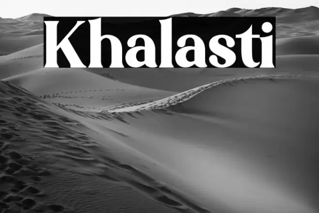Khalasti Font examples
