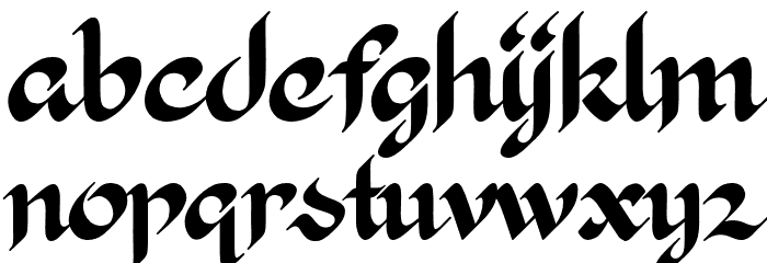 Khaleefa Font LOWERCASE