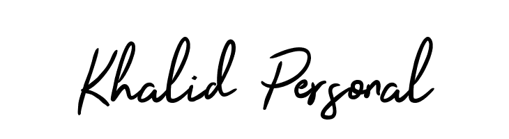 Khalid Personal  フリーフォントのダウンロード