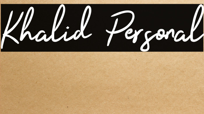 Khalid Personal Example 1