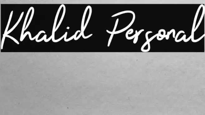 Khalid Personal Font examples