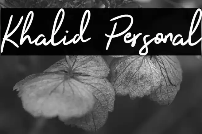 Khalid Personal Font examples