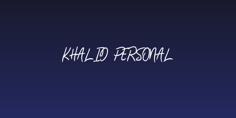 Khalid Personal Social Header