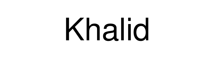 Khalid  नि: शुल्क फ़ॉन्ट्स डाउनलोड