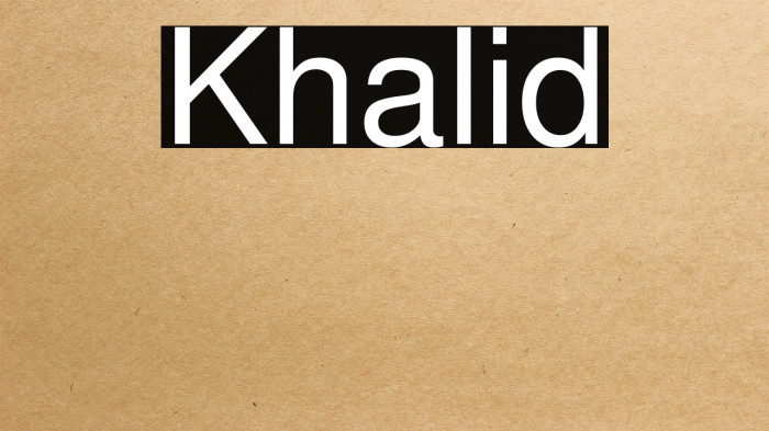 Khalid Example 1