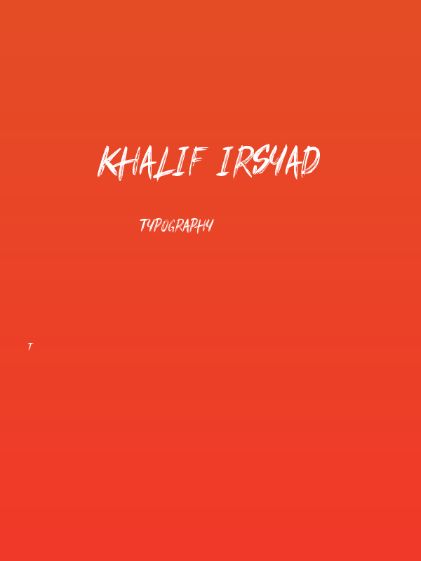Khalif Irsyad Poster
