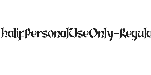 KhalifPersonalUseOnly-Regular Logo