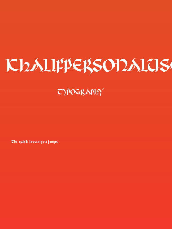 KhalifPersonalUseOnly-Regular Poster