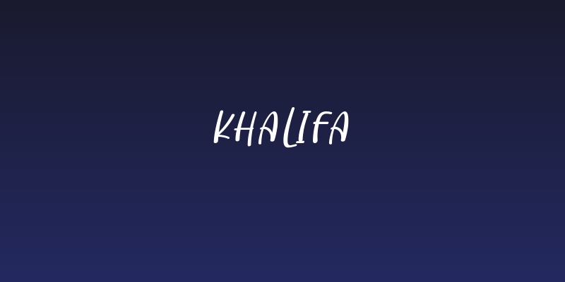 Khalifa Social Header