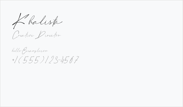 Khalista Business Card