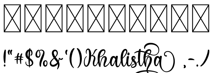 Khalistha Demo Font OTHER CHARS