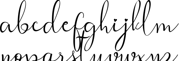 Khalitta Font LOWERCASE