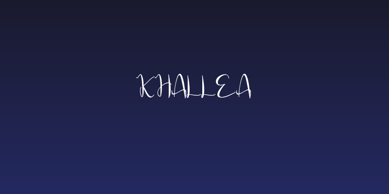 Khallea Social Header