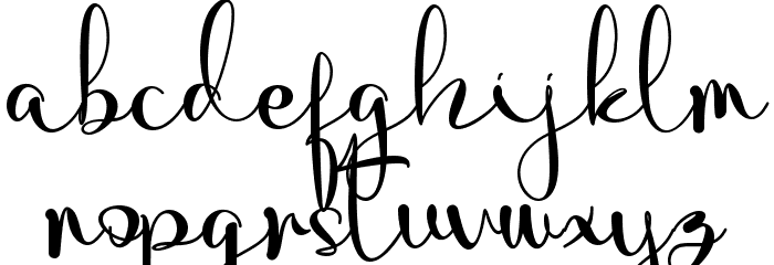 Khallea Font LOWERCASE