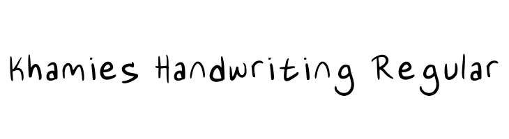 Khamies Handwriting Regular  les polices de caractères gratuit tlcharger