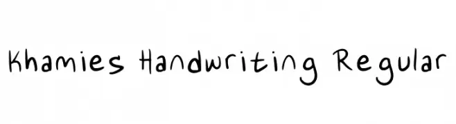 Khamies Handwriting Regular  Descarca Fonturi Gratis