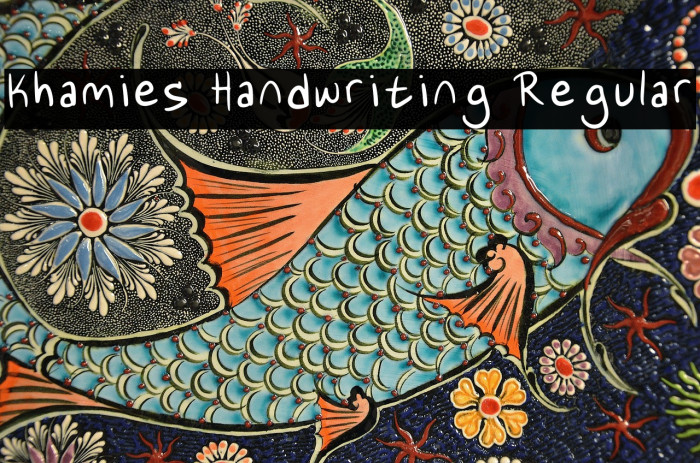 Khamies Handwriting Regular Example 1