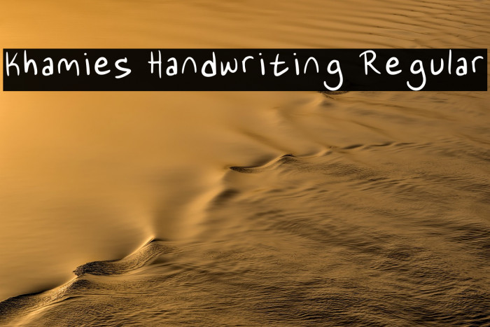 Khamies Handwriting Regular Example 3