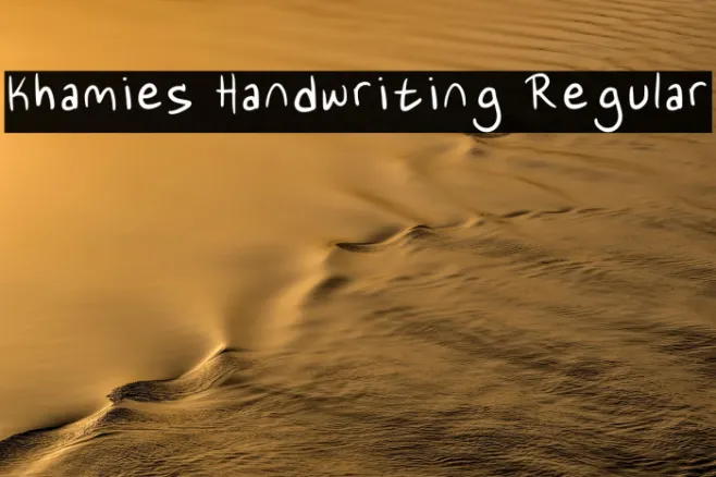 Khamies Handwriting Regular Example 3