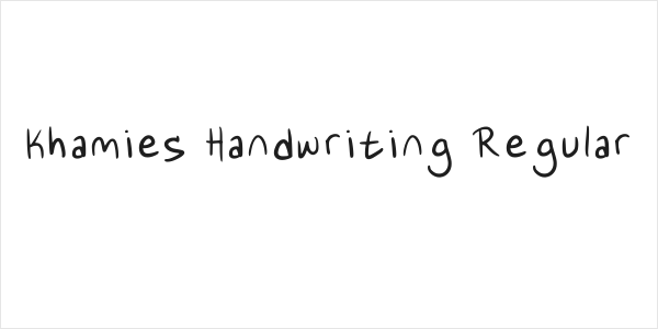 Khamies Handwriting Regular Logo