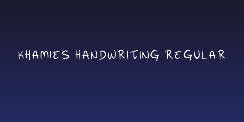 Khamies Handwriting Regular Social Header