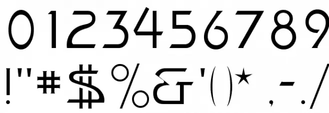 Khan Fill Font OTHER CHARS